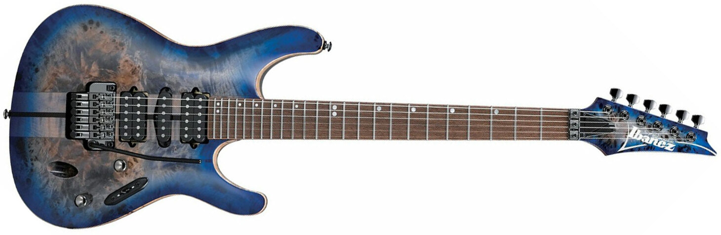 Ibanez S1070pbz Clb  Premium Hsh Dimarzio Fr Pan - Cerulean Blue Burst - Elektrische gitaar in Str-vorm - Main picture