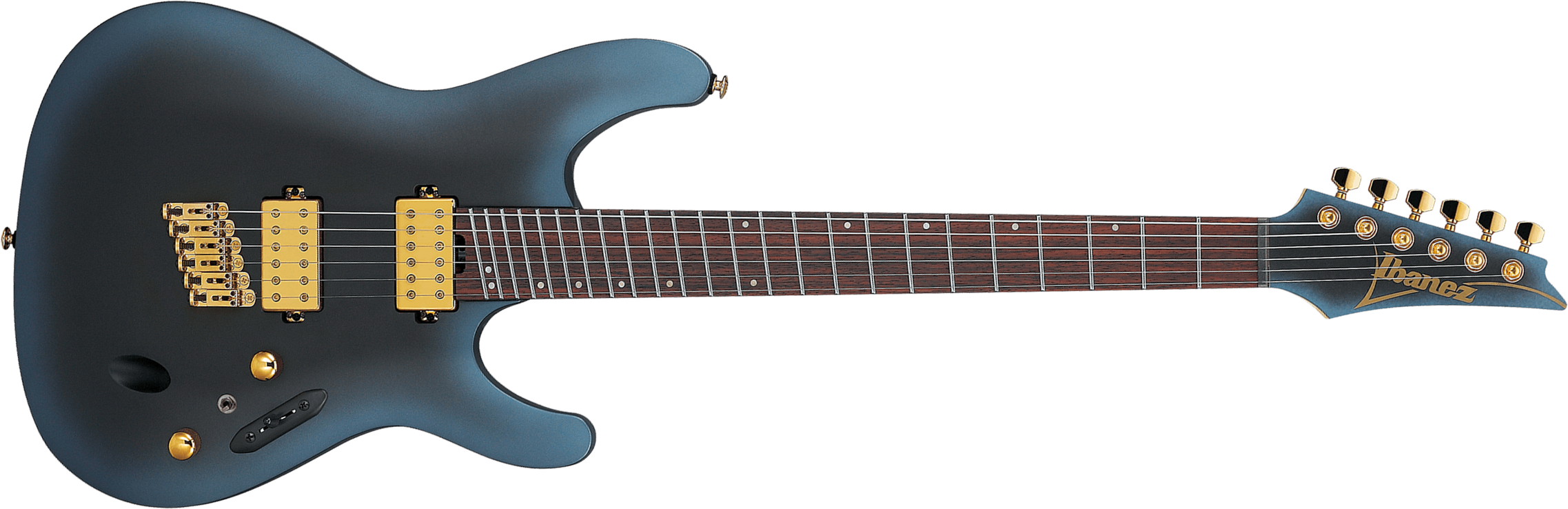 Ibanez Sml721 Mam Axe Design Lab Multiscale 2h Ht Rw - Midnight Arctic Ocean Matte - Multi-scale gitaar - Main picture