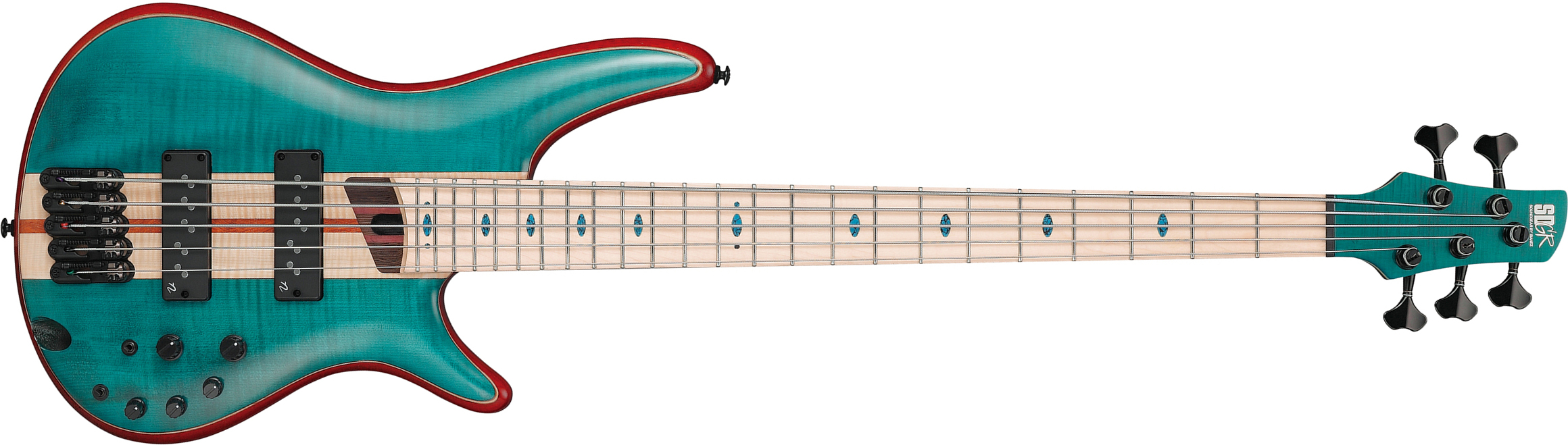 Ibanez Sr1425b Cgl Premium 5c Active Mn - Caribbean Green - Solid body elektrische bas - Main picture