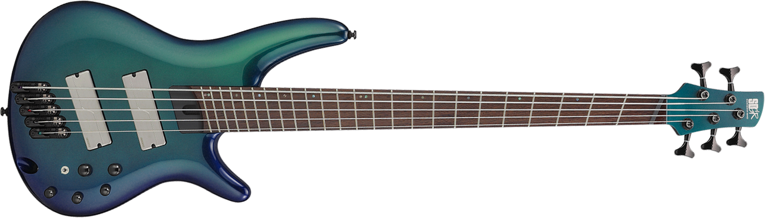 Ibanez Srms725 Bcm Workshop 5c Multiscale Active Fishman Fluence Pp - Blue Chameleon - Solid body elektrische bas - Main picture