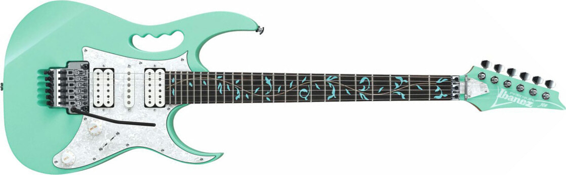 Ibanez Steve Vai Jem70v Sfg Premium Hsh Dimarzio Fr - Sea Foam Green - Elektrische gitaar in Str-vorm - Main picture
