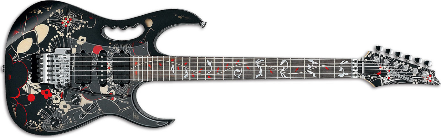 Ibanez Steve Vai Jem77 Fp2 Prestige Japon Signature - Floral Pattern 2 - Elektrische gitaar in Str-vorm - Main picture