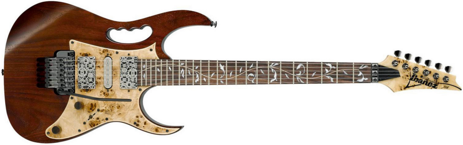Ibanez Steve Vai Jem77wdp Cnl Signature Premium 2016 - Charcoal Brown Low Gloss - Elektrische gitaar in Str-vorm - Main picture