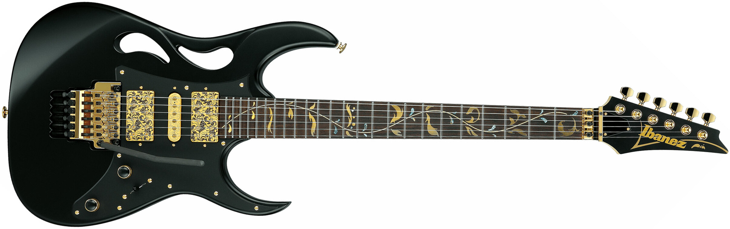 Ibanez Steve Vai Pia3761 Xb Signature Jap 2h Dimarzio Fr Rw - Onyx Black - Elektrische gitaar in Str-vorm - Main picture