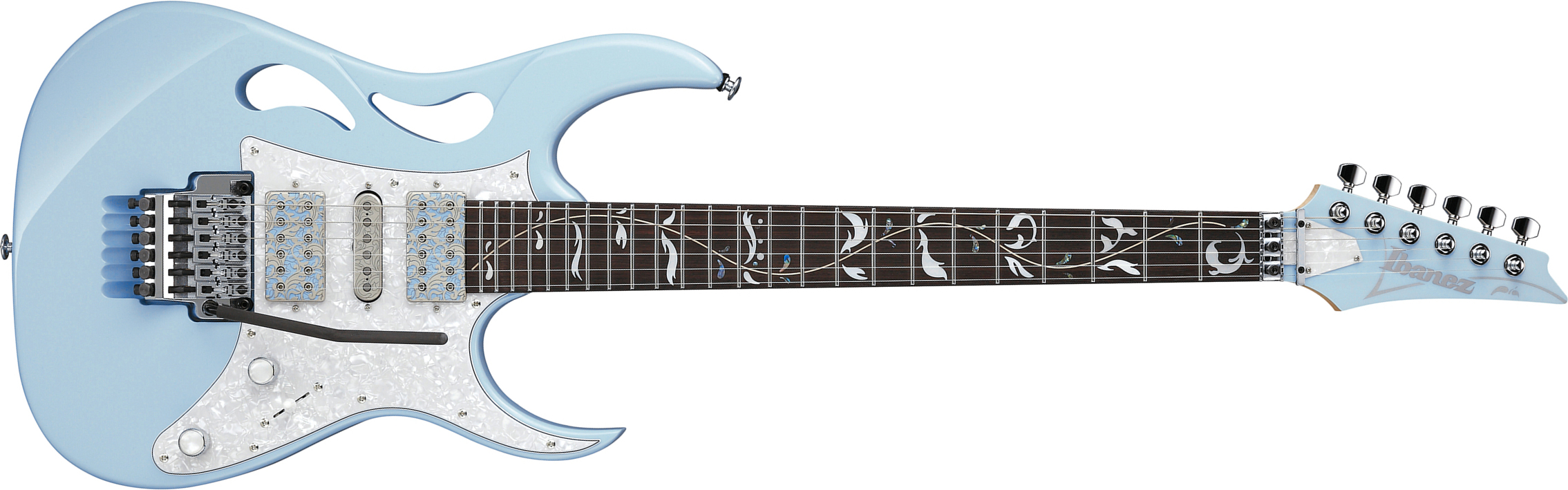 Ibanez Steve Vai Pia3761c Blp Signature Jap 2h Dimarzio Fr Rw - Blue Powder - Elektrische gitaar in Str-vorm - Main picture