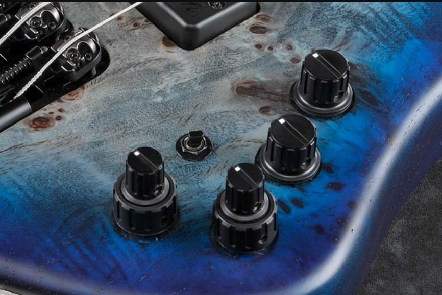 Ibanez Ehb1505ms Plf Workshop Multiscale 5c Active Pp - Pacific Blue Burst Flat - Solid body elektrische bas - Variation 3