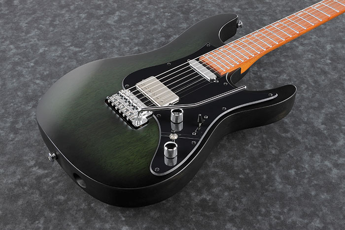 Ibanez Erick Hansel Eh10 Tgm Premium Signature Hss Trem Mn +housse - Transparent Green Matte - Elektrische gitaar in Str-vorm - Variation 2