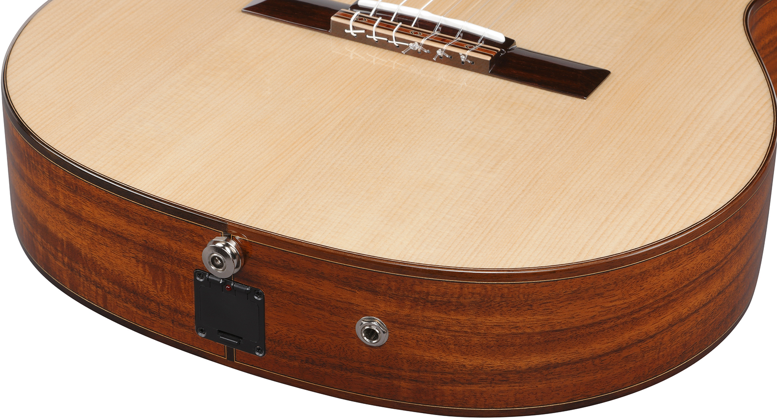 Ibanez Ga360tce Nt Classical 4/4 Thinline Epicea Acacia Rw - Natural High Gloss - Klassieke gitaar 4/4 - Variation 4