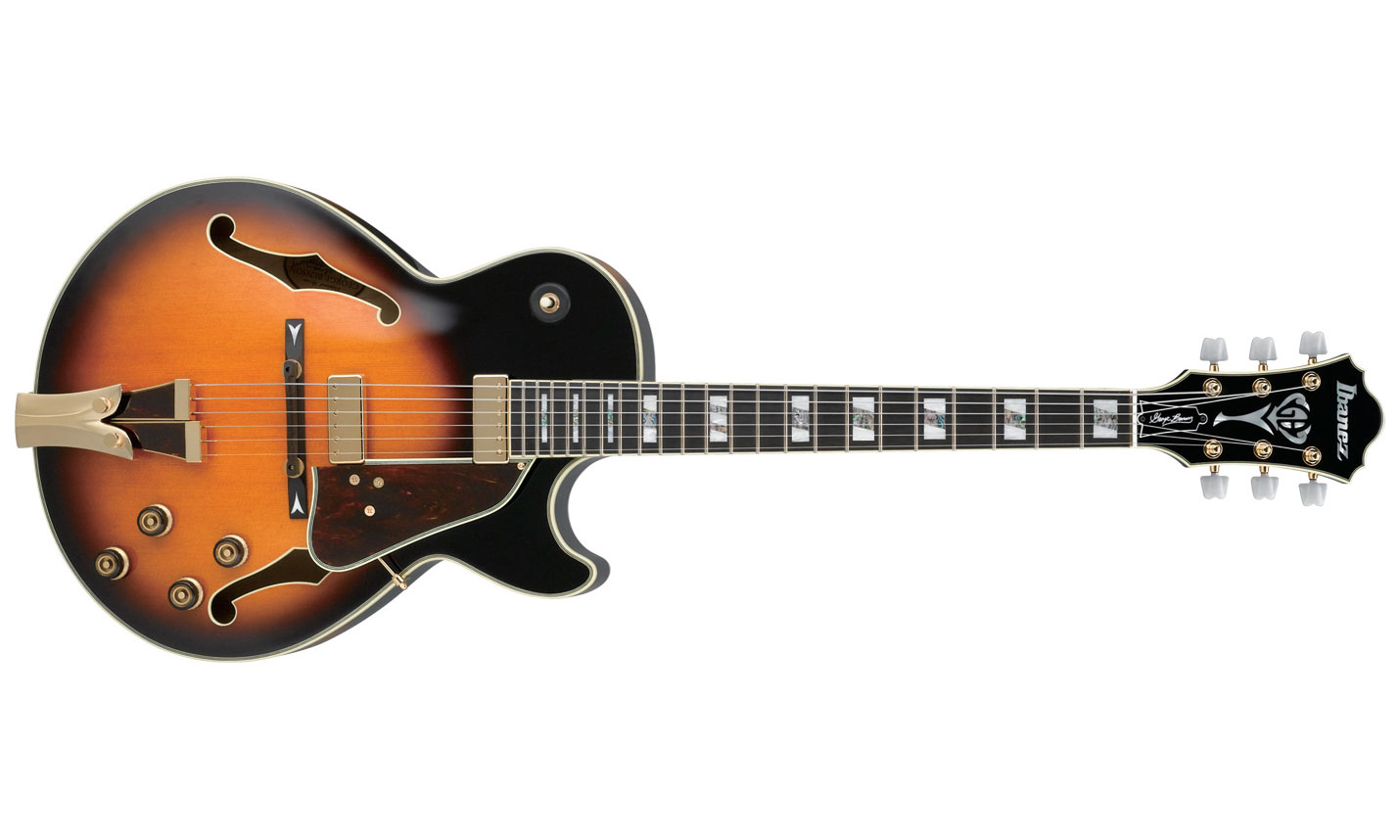 Ibanez George Benson Gb10 Bs Prestige Japon Signature Hh Ht Eb - Brown Sunburst - Hollow bodytock elektrische gitaar - Variation 1