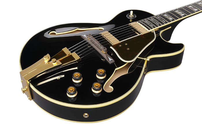 Ibanez George Benson Gb10 Bs Prestige Jap Signature 2h Ht Eb - Black - Hollow bodytock elektrische gitaar - Variation 2