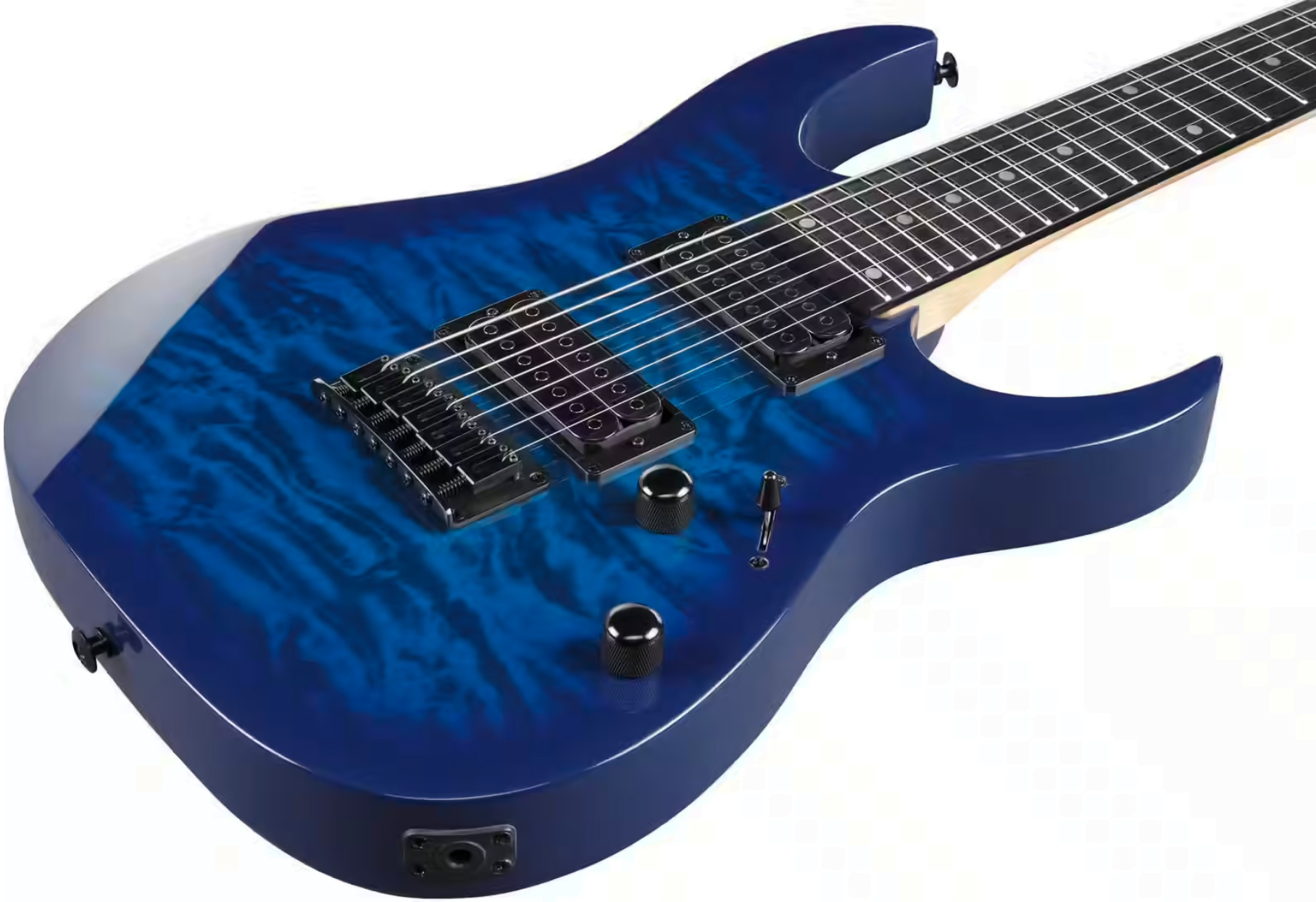 Ibanez Grg7221qa Tbb Gio 7c 2h Ht Pur - Transparent Blue Burst - Elektrische gitaar in Strat vorm - Variation 2