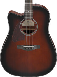Folk gitaar Ibanez Advanced AAD51CE NT LH - Dark violin sunburst