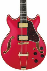 Hollow bodytock elektrische gitaar Ibanez AMH90 CRF Artcore Expressionist - Cherry red flat