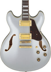 Semi hollow elektriche gitaar Ibanez Artcore AS73G MSF - Moonstone silver flat