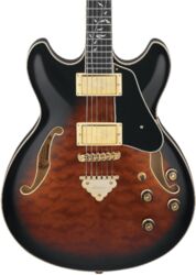 Semi hollow elektriche gitaar Ibanez Artcore Expressionist AS93QMSP DBS - Dark brown sunburst