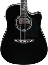 Folk gitaar Ibanez Artwood AW391RCE BKH - black top