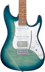 Elektrische gitaar in str-vorm Ibanez AZ22S1 Standard - Transparent turquoise burst