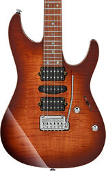 Elektrische gitaar in str-vorm Ibanez AZ2407F BSR Prestige Japan - Brownish sphalerite