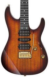 Elektrische gitaar in strat vorm Ibanez Premium AZ47P2K DEB - Dragon eye burst