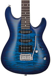 Elektrische gitaar in strat vorm Ibanez GSA60QA TBB GIO - Transparent blue burst