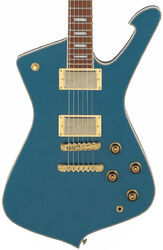 Retro-rock elektrische gitaar Ibanez IC420 ABM Iceman - Antique blue metallic