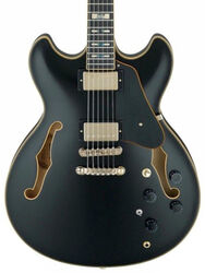 Semi hollow elektriche gitaar Ibanez John Scofield JSM20 BKL - Black low gloss