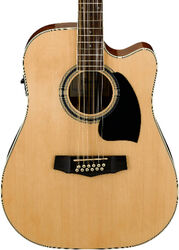 Folk gitaar Ibanez Performance PF1512ECE NT 12-String - Natural