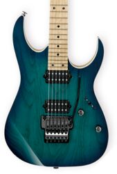 Elektrische gitaar in str-vorm Ibanez RG652AHM NGB Prestige Japan - Nebula green burst