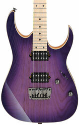 Elektrische gitaar in str-vorm Ibanez RG652AHMFX RPB Prestige Japan - Royal plum burst