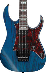 Elektrische gitaar in strat vorm Ibanez Prestige Japan RG653DX TDF - Transparent deep blue flat