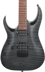 Elektrische gitaar in str-vorm Ibanez RGA42FML Standard LH - Transparent grey flat