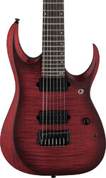 Bariton elektrische gitaar Ibanez Iron Label RGD721FA WUF 7-String - Stained wine red burst flat