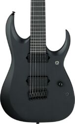 Bariton elektrische gitaar Ibanez Iron Label RGDRB71 BKF 7-String - Black flat