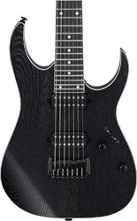 Elektrische gitaar in strat vorm Ibanez Prestige Japan RGR762AHBF WK 7-String - Weathered black