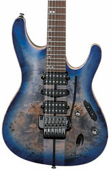 Elektrische gitaar in str-vorm Ibanez S1070PBZ CLB  Premium - CERULEAN BLUE BURST