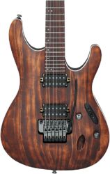 Elektrische gitaar in strat vorm Ibanez Premium S520AH ABS - Antique brown stained