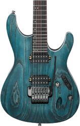 Elektrische gitaar in strat vorm Ibanez Premium S520AH OBF - Cosmic blue flat