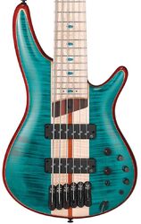 Solid body elektrische bas Ibanez Premium SR1426B CGL 6-String - Caribbean Green