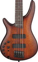 Solid body elektrische bas Ibanez Standard SR505AL MHL LH 5-String - Mahogany brown burst low gloss