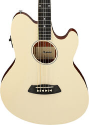 Folk gitaar Ibanez Talman TCY10E IVH - Ivory high gloss