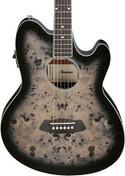 Folk gitaar Ibanez Talman TCY10PA BKB - Transparent brown black burst
