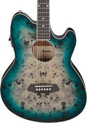 Folk gitaar Ibanez Talman TCY10PA CBS - Cosmic blue starburst