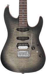 Kenmerkende elektrische gitaar Ibanez Tom Quayle TQM2 NT (Japan) - Charcol Black Burst Flat