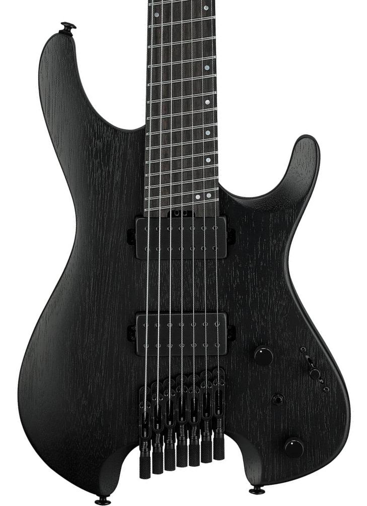 Double cut gitaar Ibanez Quest QX527B WK 7-String - Weathered black
