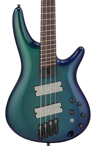 Solid body elektrische bas Ibanez Workshop SRMS720 BCM - Blue chameleon