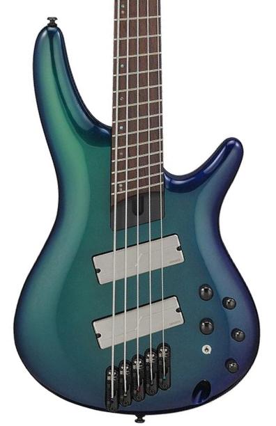 Solid body elektrische bas Ibanez Workshop SRMS725 BCM 5-String - Blue chameleon