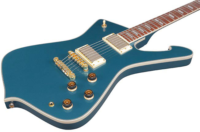 Ibanez Ic420 Abm Iceman 2h Ht Jat - Antique Blue Metallic - Retro-rock elektrische gitaar - Variation 2