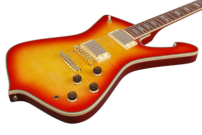 Ibanez Ic420fm Crs Iceman 2h Ht Jat - Cherry Sunburst - Retro-rock elektrische gitaar - Variation 2