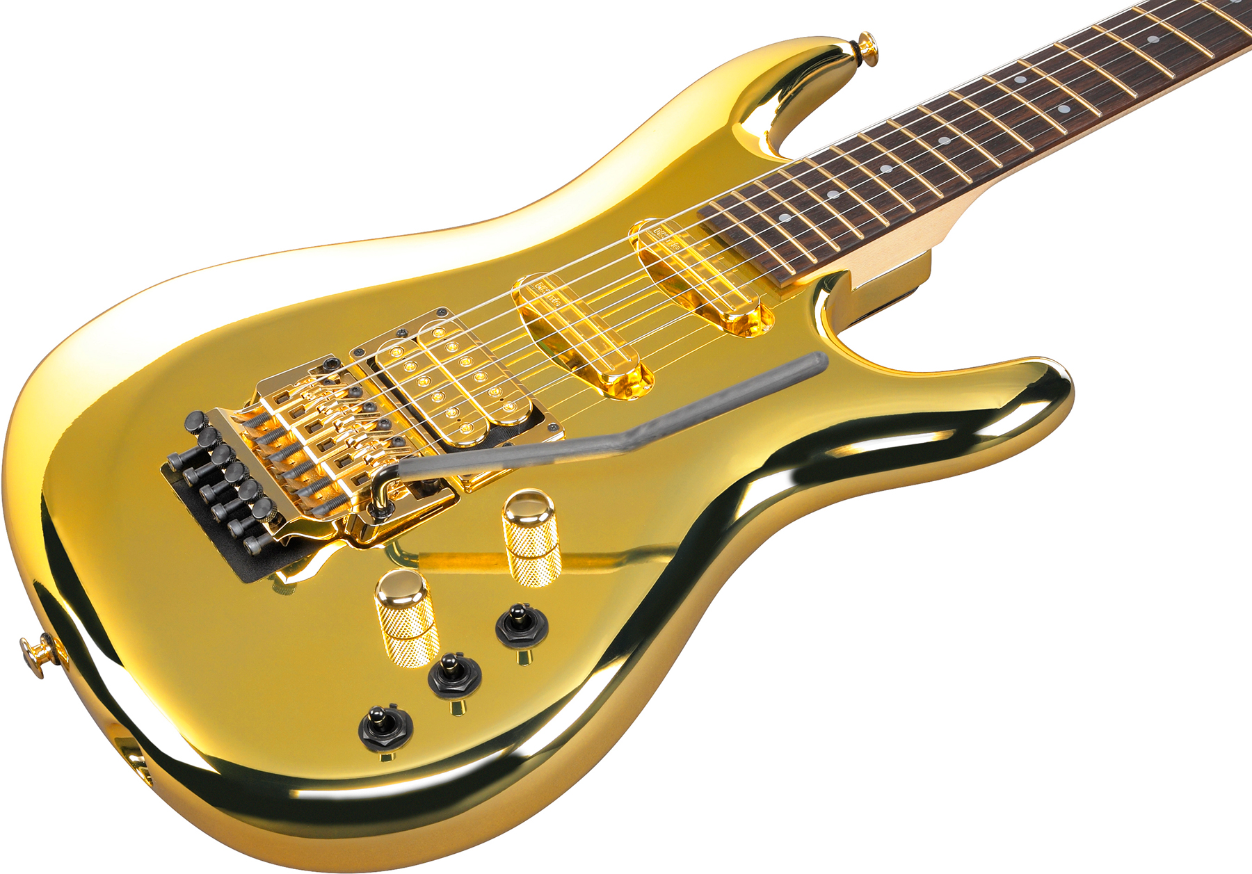 Ibanez Joe Satriani Js2gd Jap Signature 2h Dimarzio Fr Rw - Gold - Elektrische gitaar in Str-vorm - Variation 2