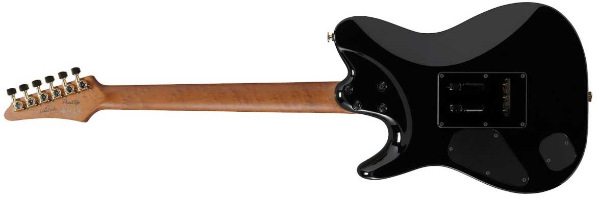 Ibanez Lari Basilio Lb1 Bk Jap Signature Hss Trem Mn - Black - Kenmerkende elektrische gitaar - Variation 1